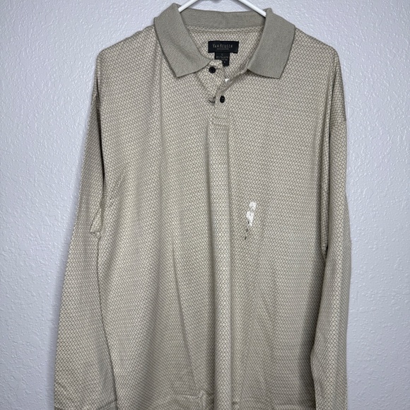 NWOT‎ Men's Van Heusen Long sleeve polo shirt Large - Picture 2 of 7
